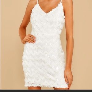 JUST ME white sequin dress